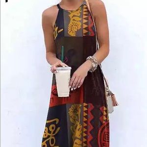 Vintage Printed Summer Maxi dress🧘🏾‍♂️🧘🏾‍♂️